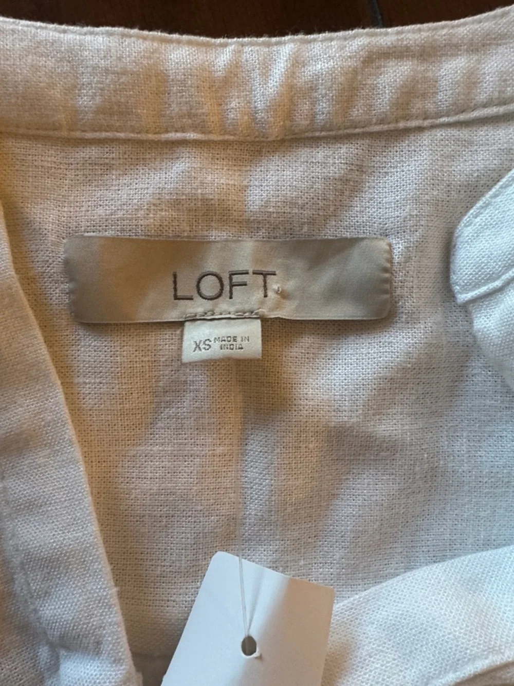 LOFT NWT Romantic Coastal White Eyelet Long Sleeve Boho Chic Mini Dress - Picture 2 of 12